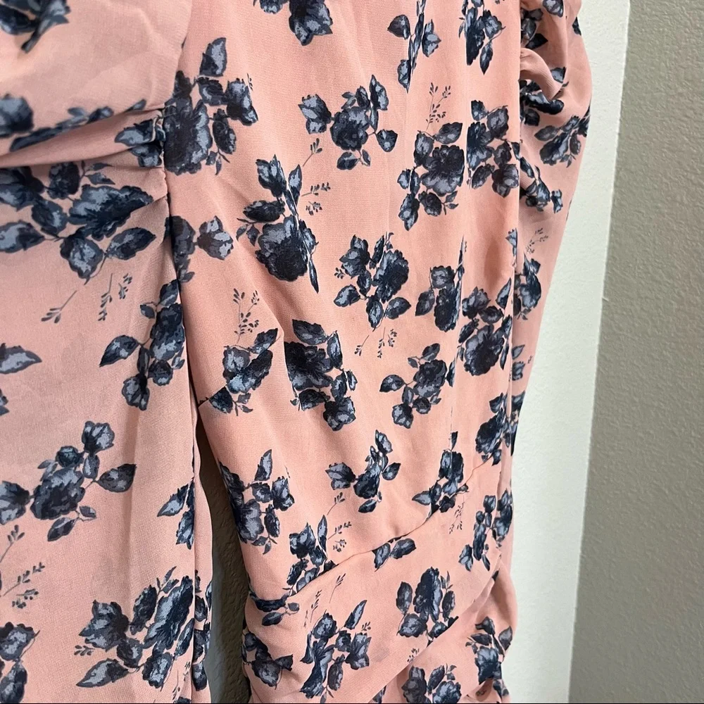 Nasty Gal Ruched Sleeve Floral Mini Dress - Picture 5 of 5